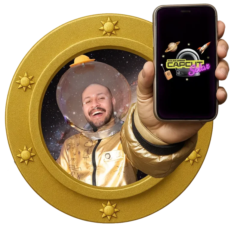 Imagem do Sol segurando um smartphone